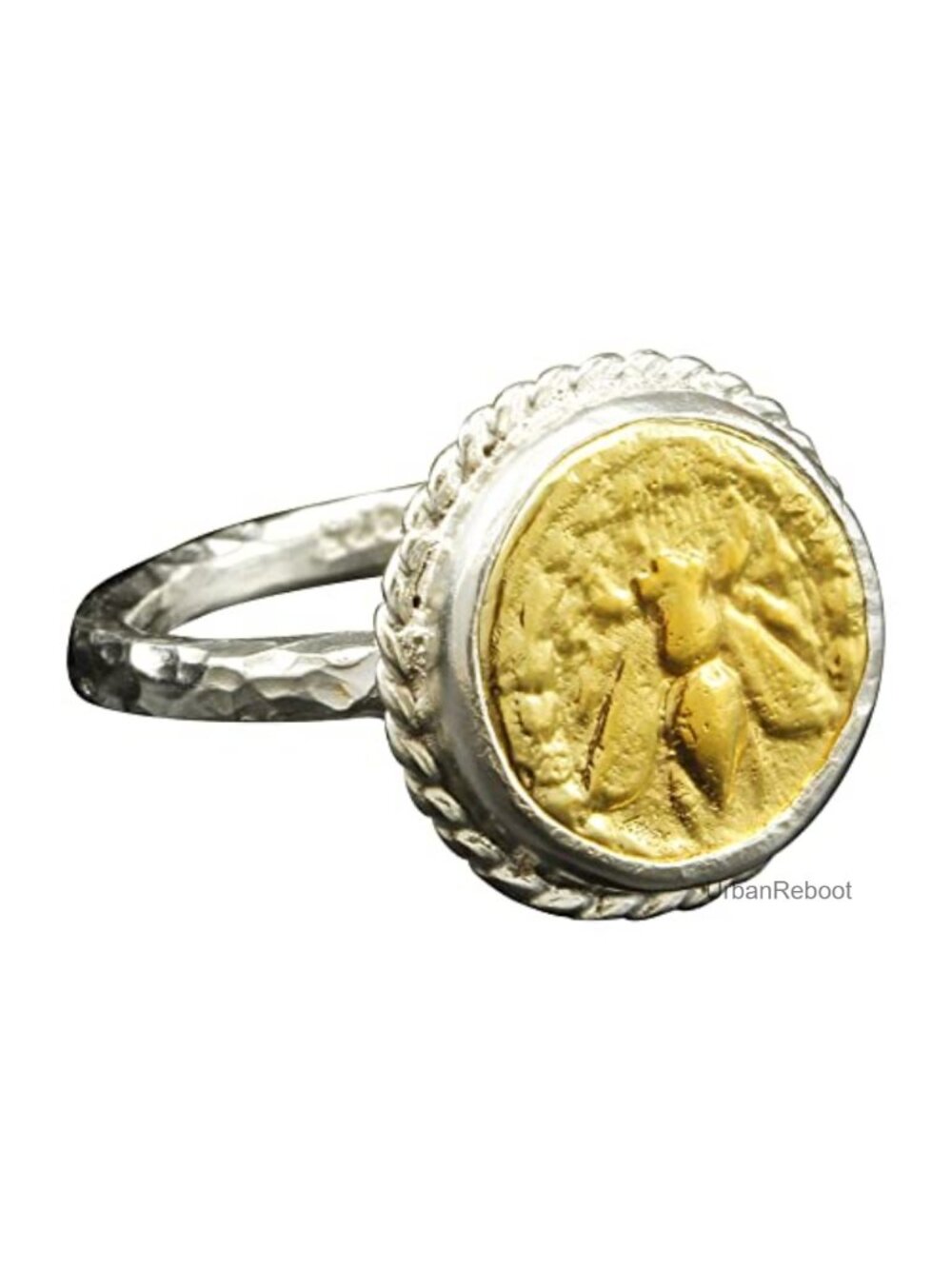 925 Sterling Silver Two Tone Honey Bee 24K Yellow Gold Vermeil Ancient